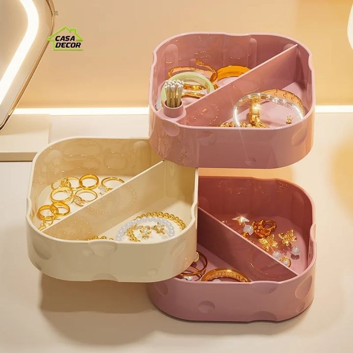 Porte Bijoux Et Fruits secs 3 étages 