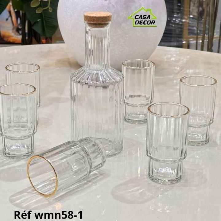 Service d'eau 7 pièces avec une touche doré 